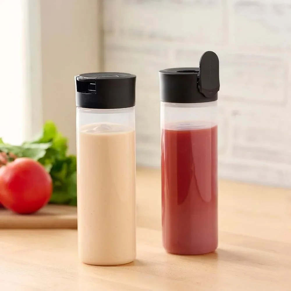 Tupperware 12oz/350ml Squeeze It Bottle Dispensers Set of 2 NEW